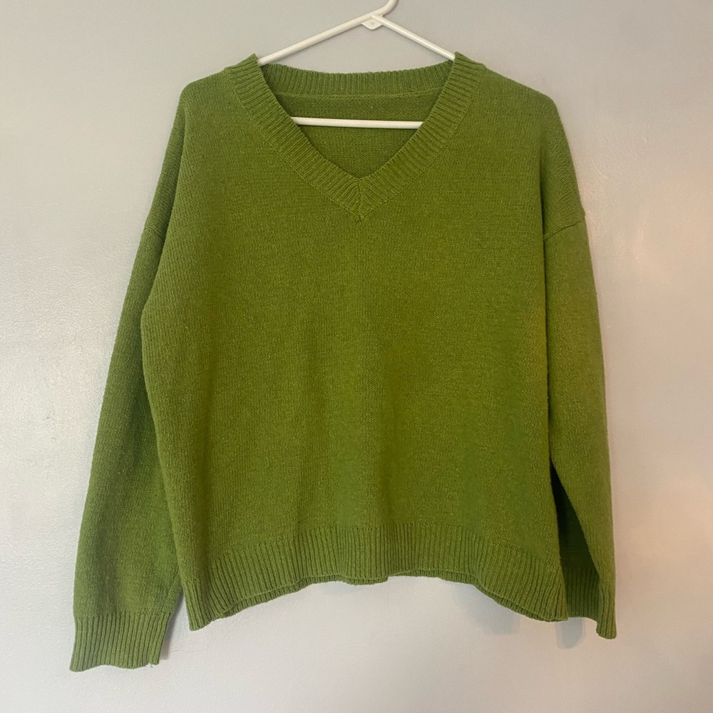 Large green sweater